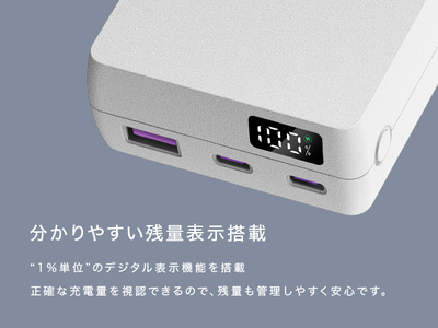 CIO モバイルバッテリー 20000mAh SMARTCOBY TRIO 67W ホワイト｜白 モバイルバッテリー 20,000mAh [2189]