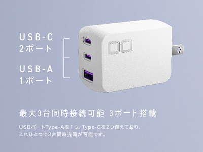 CIO USB充電器 急速充電対応 NovaPort TRIO II 67W2C1A ホワイト｜白 スマホ 携帯 iPhone 充電器 [2192]