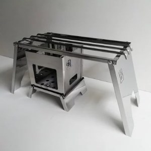 [囲S／クッカースタンド] セット販売 焚き火台 囲 艶消し 2トーン ネーム ビニールケース付｜かこみ キャンプ ソロ ツーリング 山登り BBQ バーベキュー コンロ 焚火台 焚き火 折り畳み コンパクト 軽量 新星金属製作所 大阪府 守口市 [0232]