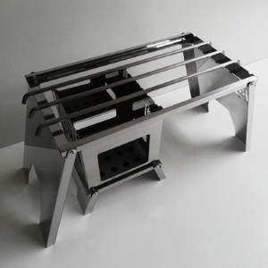 [囲S／クッカースタンド] セット販売 焚き火台 囲 艶消し 2トーン ネーム ビニールケース付｜かこみ キャンプ ソロ ツーリング 山登り BBQ バーベキュー コンロ 焚火台 焚き火 折り畳み コンパクト 軽量 新星金属製作所 大阪府 守口市 [0232]