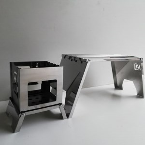 [囲S／クッカースタンド] セット販売 焚き火台 囲 艶消し 2トーン ネーム ビニールケース付｜かこみ キャンプ ソロ ツーリング 山登り BBQ バーベキュー コンロ 焚火台 焚き火 折り畳み コンパクト 軽量 新星金属製作所 大阪府 守口市 [0232]