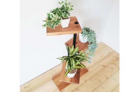 MUKUのスタンドシェルフ 3段タイプ(無垢材／完成品)｜新星金属製作所 大阪府 守口市 [0389]