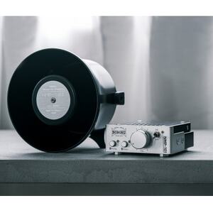 スタックアンプ/金属製ホーンスピーカー型(シルバー)NMP-1A3B_家電製品 TV・オーディオ・カメラ  _【1578571】