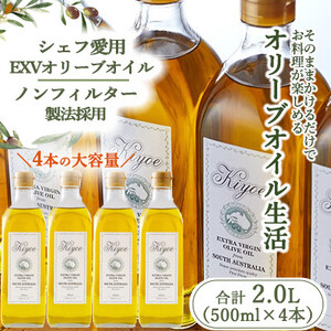 【多くのプロの料理人が愛用】『キヨエ』 エキストラバージンオリーブオイル500ml×4本_調味料 オリーブオイル 食用油 _【1466960】