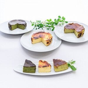 茨木市発!なめらかバスクチーズケーキ　ホール　プレーン　抹茶　ピスタチオ　(4号サイズ)_菓子・スイーツ ケーキ  _【配送不可地域：離島】【1436431】