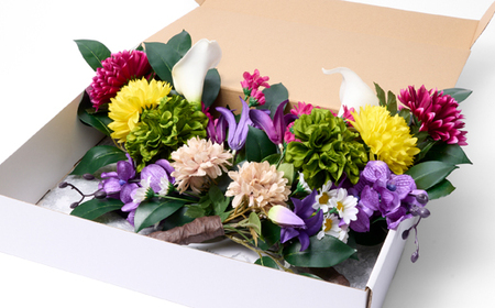 アート創作仏花兼用墓花(1対)2本組_花・観葉植物  花 _【1543846】