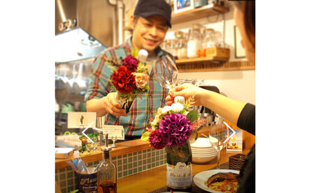 アートボトルフラワー(商標登録認定商品)ワインテイスト100%ぶどう由来飲料セット_花・観葉植物  花 _【1543859】