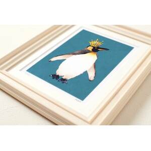 イラスト作家「菜生」アートフレーム〈王様ペンギン〉ペンギン_雑貨・日用品  家具・インテリア _【1569229】