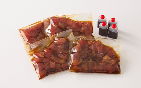 《800g》瞬間冷凍生天然キハダマグロ漬け(200g×4パック)タレ付き 小分け便利_魚介・海産物 _【配送不可地域:離島】【1590348】