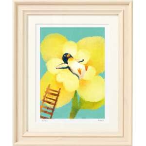 イラスト作家「菜生」アートフレーム〈ふわふわフラワー〉ペンギン【1675707】