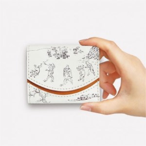 【日本漫画のルーツ】鳥獣戯画を栃木レザーで職人がつくったミニ財布 小さいふ。クアトロガッツ【1270467】