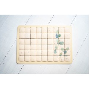 珪藻土タイルバスマット Mサイズユーカリ_雑貨・日用品  日用品 _【1277171】