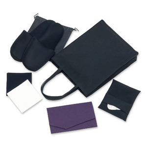 C200　フォーマル 雑貨 5点 セット【冠婚葬祭 黒 ブラック フォーマル 弔事 小物 バッグ ふくさ 袱紗 ポケットティッシュケース スリッパ ハンカチ 大阪 八尾市】
