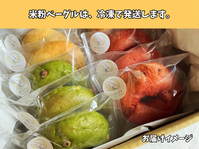 B306　米粉ベーグル詰め合わせセット【9個 プレーン お任せ ベーグル パン グルテンフリー 手作り もちもち 国産 冷凍 朝食 ランチ おやつ 大阪 八尾市】