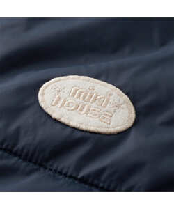 P102(紺)ミキハウス キャリーケープ（紺）【mikihouse ベビーケープ 防寒 中綿 赤ちゃん 出産 冬 だっこ紐 ベビーカー 大阪府 八尾市】