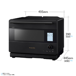 W111(ブラック)　SHARP ウォーターオーブン ヘルシオ AX-N1C-B（マットブラック） 【シャープ 電化製品 家電 キッチン キッチン家電 調理 調理家電 過熱水蒸気 水蒸気 オーブン 電子レンジ レンジ AI レシピ 自動調理 時短 新生活 料理 料理家電 無線LAN 正規品 大阪府 八尾市 返礼品】