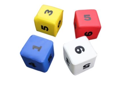 D116 サイコロ4色セット【高田紙器 ウレタン 遊具 クッション おもちゃ