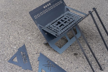 H134　【danran 500】マルチフラット焚き火台／CAMP873 (キャンプ／アウトドア)