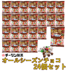 D193 80gオールシーズンチョコ1ケース(24袋入)【チーリン製菓 チョコレート お菓子 詰め合わせ セット 24袋 マイルドチョコレート 個包装 大阪府 八尾】