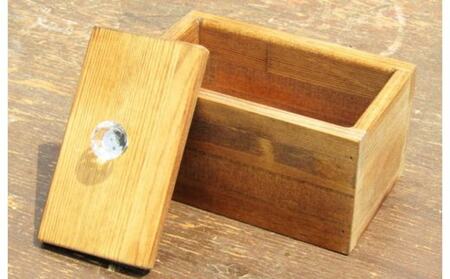 手作り木製マスクストッカー「ダークウォルナット」クリスタルノブ仕様