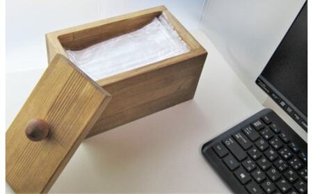 手作り木製マスクストッカー（ダークウォルナット）