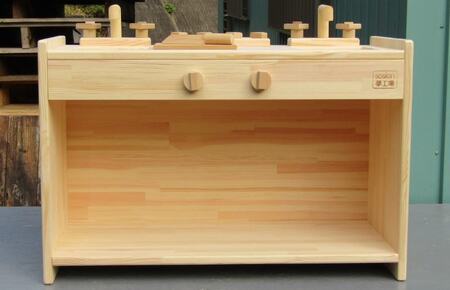 手作り木製 ままごとキッチン KBM-W 素材色バージョン
