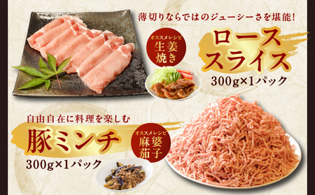 【氷温熟成×極味付け】国産 豚肉 5種 食べ比べ 合計 1.5kg（切り落とし/ロースステーキ/ももスライス/ローススライス/ミンチ）小分け