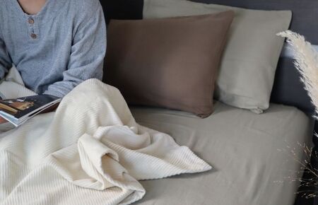 【tissu de coton/ダブルガーゼ】シングルフラットシーツ＆ピローケースセット（オリーブ）