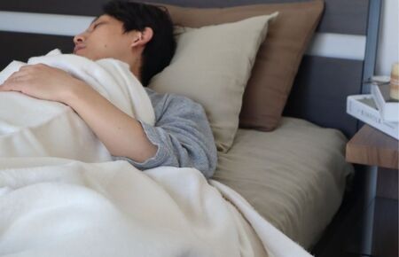 【tissu de coton/ダブルガーゼ】シングルフラットシーツ＆ピローケースセット（オリーブ）