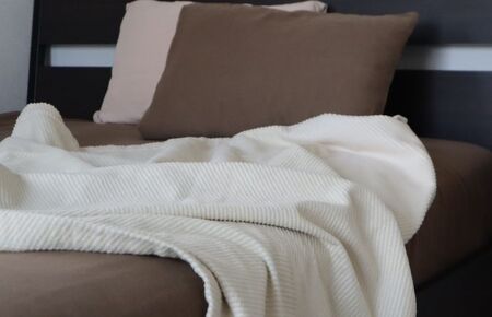 【tissu de coton/ダブルガーゼ】泉州南部織 ピローケース 1枚(ブラウン)