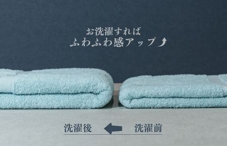 カラーバスタオル 4枚 （アクア）