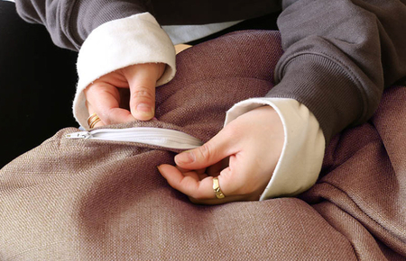 国産ビーズソファー(ブラウン) トライアングル