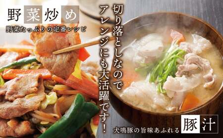 【泉佐野ブランド豚】犬鳴豚 味噌鍋セット 8人前 小分け 4P 切り落とし