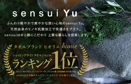 【スピード発送】ヒオリエ sensui Yu バスタオル 2枚（スモークブルー）【タオル 泉州タオル 吸水 普段使い 無地 シンプル 日用品 ふわふわ ふかふか 家族 泉州タオル】