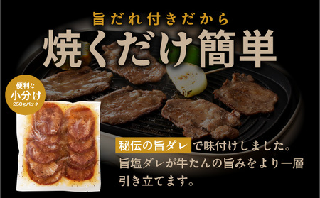 牛たん 食べ比べ 1kg 小分け 250g×4P 厚切り／スライス 焼肉用 訳あり サイズ不揃い 厚切り牛タン【氷温熟成×旨ダレ】