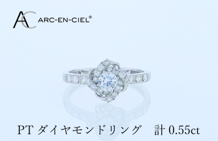 ARC-EN-CIEL プラチナ ダイヤリング 計0.55ct