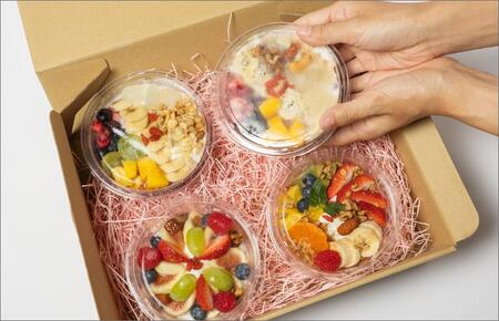 季節のフルーツのグリークヨーグルト 2個＆アサイーボウル 2個 定期便 6回 6か月【2か月に1回配送コース】