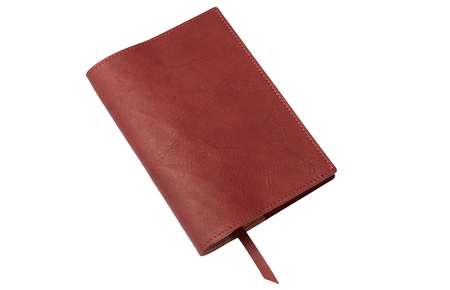 【スピード発送】本革ブックカバー 文庫サイズ（レッドオレンジ）