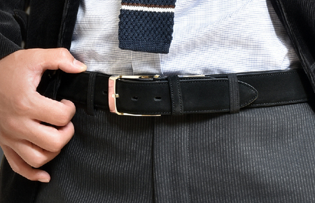 本革（ヌバック）ベルト35mm幅 ブラック