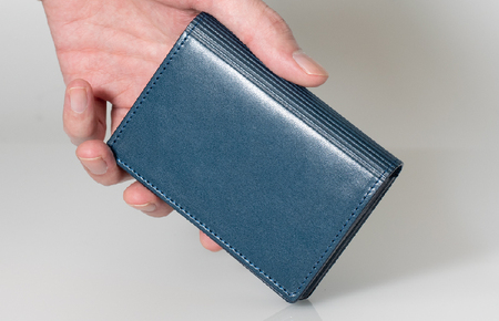 本革名刺入れ ネイビー