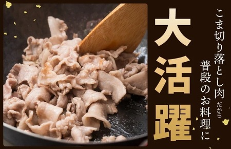 【泉佐野ブランド豚】犬鳴豚の小間切り落とし 1.4kg（約350g×4パック）×3回 総量4.2kg 定期便 3か月【毎月配送コース】