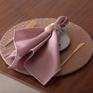 丸形ランチョンマット Calm Round Luncheon mat／カルム プレイスマットあり プラム