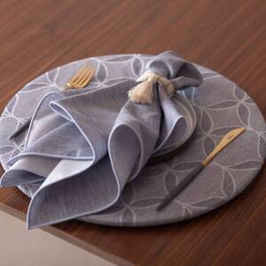 丸形ランチョンマット Azulejo Round Luncheon mat／アズレージョ プレイスマットなし インディゴ