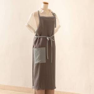 エプロン lithuania linen Apron／リトアニアリネン グレー