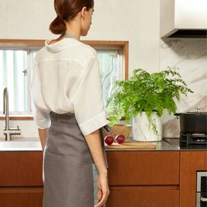 エプロン lithuania linen Apron／リトアニアリネン グレー