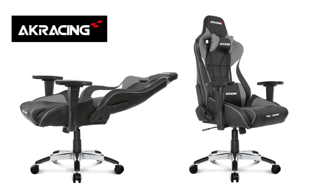 【ふるさと納税限定】AKRacing Pro-X Gaming Chair (Grey) JP エーケーレーシング ゲーミングチェア（ヘッドレスト・ランバーサポート付き）