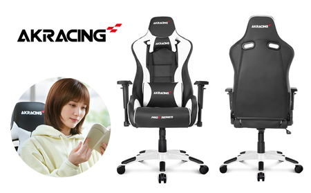 【ふるさと納税限定】AKRacing Pro-X Gaming Chair (White) JP エーケーレーシング ゲーミングチェア（ヘッドレスト・ランバーサポート付き）