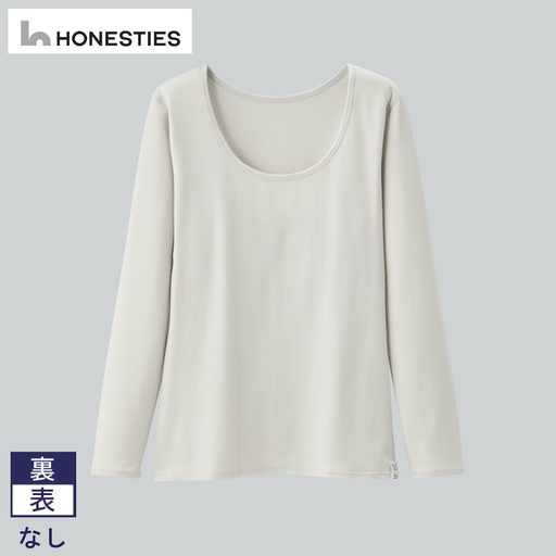 [WOMENS]裏表なし インナーTシャツ ＜長袖/綿PU＞ L(グレー) 3枚 レディース