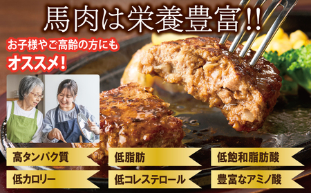 桜文 馬肉ハンバーグ 総量1.2kg(120g×10個) 個包装