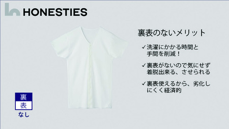 [MENS]裏表なし 介護用前開きインナー XL(白) 2枚 メンズ